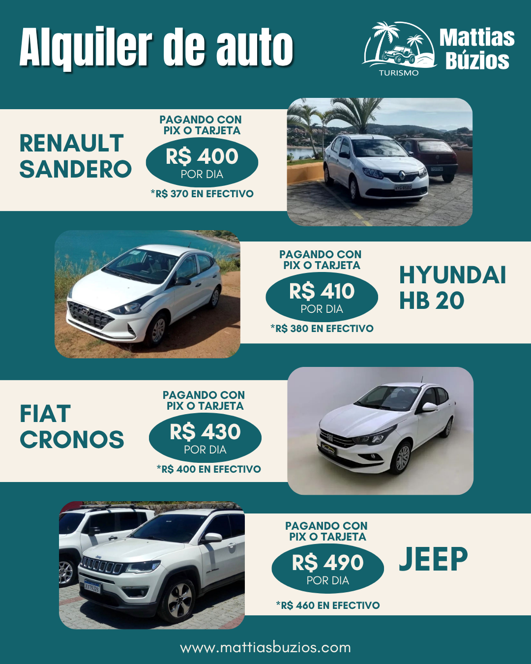 alquiler de auto en buzios