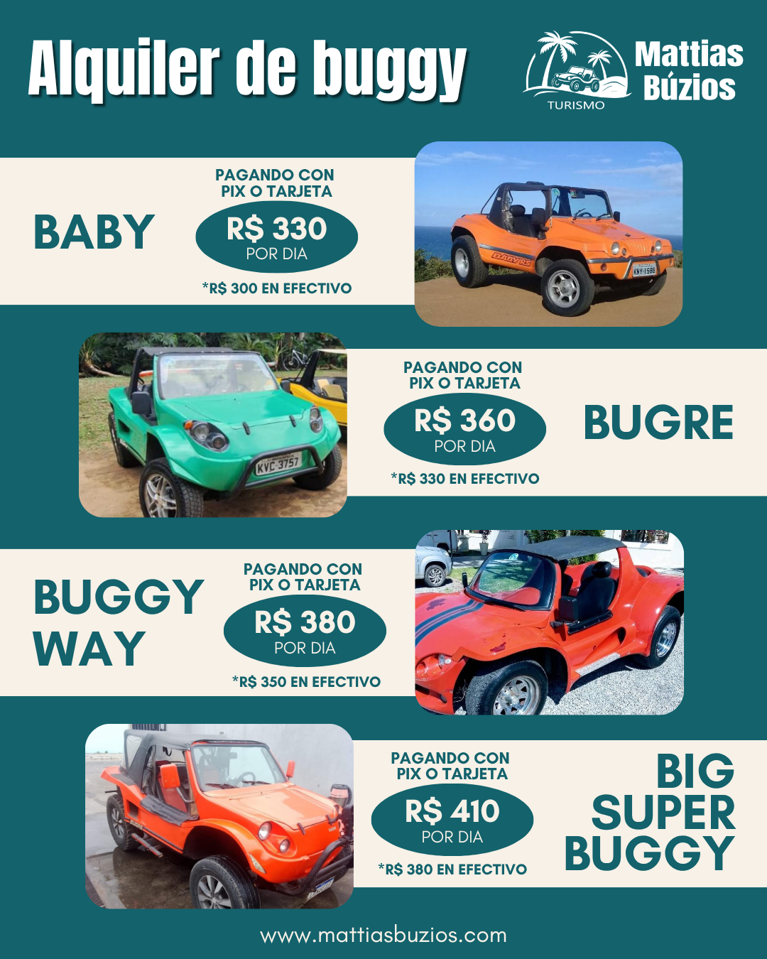 alquiler buggy buzios